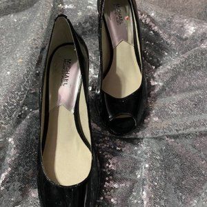 Michael Kors Black Patent 3 1/2" Leather Heels
